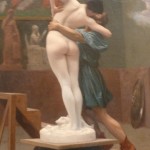 Pygmalion tombant follement amoureux de sa sculpture